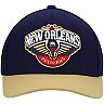 Men's Mitchell & Ness Navy/Gold New Orleans Pelicans Wool Two-Tone Redline Snapback Hat