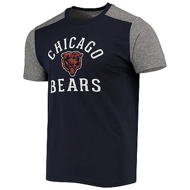 Men's Majestic Threads Navy/Gray Chicago Bears Field Goal Slub T-Shirt