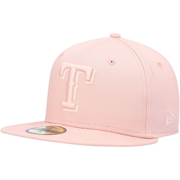 Men's New Era Pink Texas Rangers Blush Sky Tonal 59FIFTY Fitted Hat