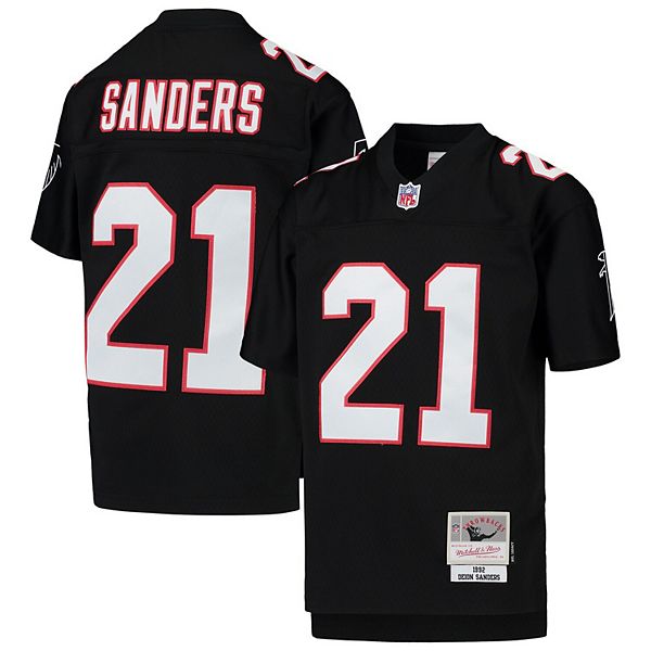 Deion Sanders Atlanta Falcons Mitchell & Ness Youth 1992 Retired Player  Metal Replica Jersey - Charcoal