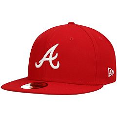 Atlanta Braves Pro World Series 95 Button Hat Pink under bill Snapback Off  white