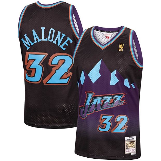 Karl Malone 1996-97 Utah Jazz Home Hardwood Classic Swingman NBA Jersey