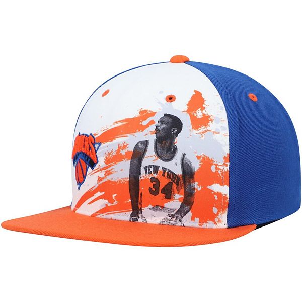 Men's Mitchell & Ness Charles Oakley White/Blue New York Knicks Hardwood  Classics Player Snapback Hat