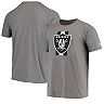 Men's New Era Gray Las Vegas Raiders Training Camp Raglan T-Shirt