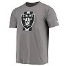 Men's New Era Gray Las Vegas Raiders Training Camp Raglan T-Shirt