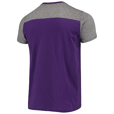 Men's Majestic Threads Purple/Gray Minnesota Vikings Field Goal Slub T-Shirt