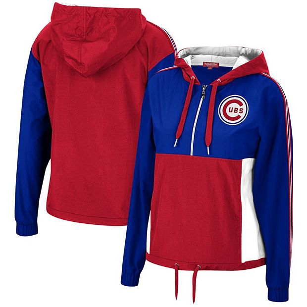 Women's Mitchell & Ness Royal/Red Chicago Cubs Half-Zip