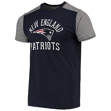 Men's Majestic Threads Navy/Gray New England Patriots Field Goal Slub T-Shirt