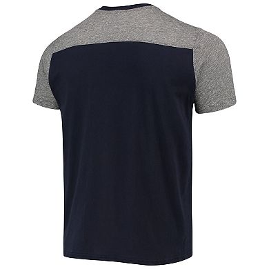 Men's Majestic Threads Navy/Gray New England Patriots Field Goal Slub T-Shirt
