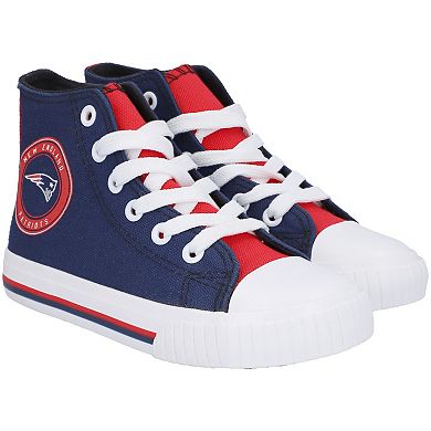 Youth FOCO New England Patriots High Top Canvas Shoe