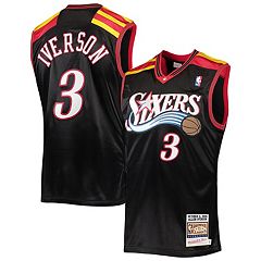 Men's Mitchell & Ness Allen Iverson Black Georgetown Hoyas Player Swingman Jersey Size: Medium