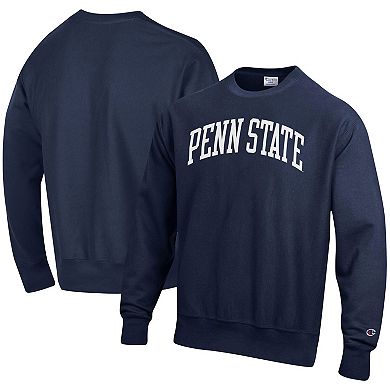 Men's Champion Navy Penn State Nittany Lions Arch Reverse Weave Pullover Sweatshirt