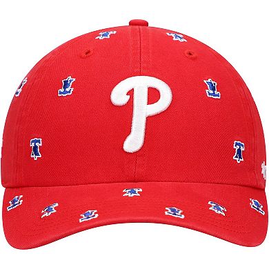 Women's '47 Red Philadelphia Phillies Confetti Clean Up Adjustable Hat