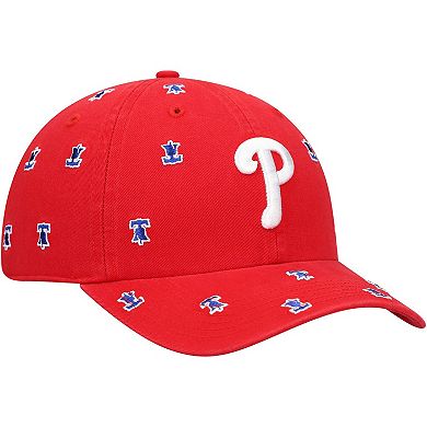 Women's '47 Red Philadelphia Phillies Confetti Clean Up Adjustable Hat