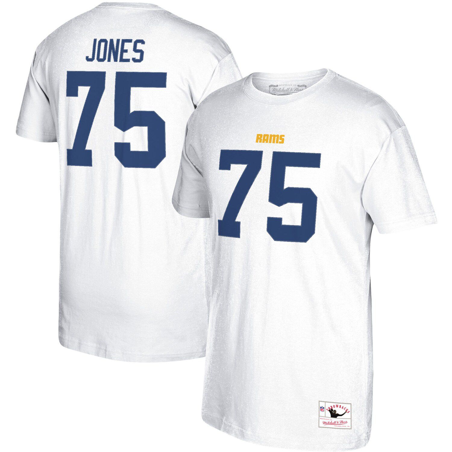 Men's Mitchell & Ness Deacon Jones White Los Angeles Rams Legacy Replica  Jersey