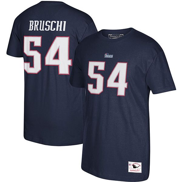 Tedy Bruschi New England Patriots Mitchell & Ness Retired Player Name &  Number Long Sleeve Top - Navy