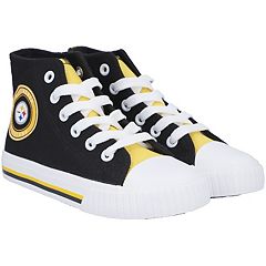 FOCO Pittsburgh Steelers Paint Splatter High Top Sneakers Black