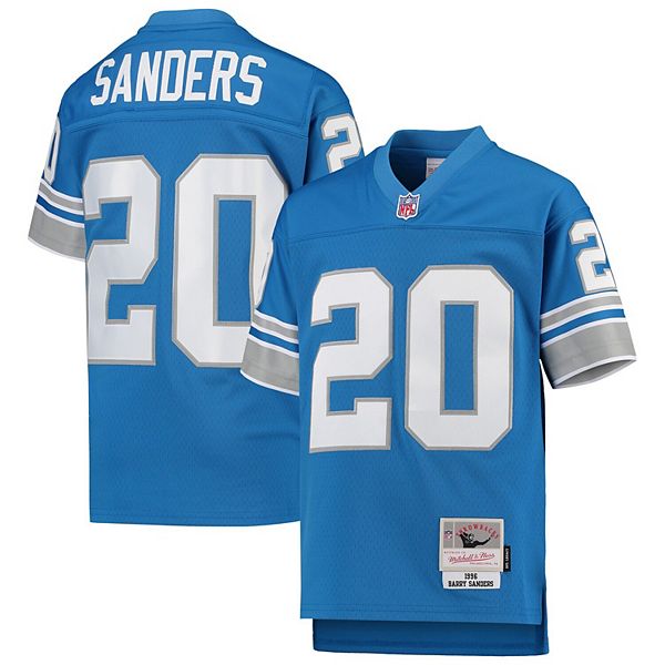 Barry Sanders Detroit Lions Autographed Blue Throwback 1994