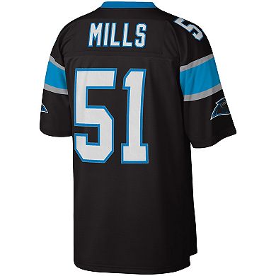 Men's Mitchell & Ness Sam Mills Black Carolina Panthers Legacy Replica Jersey