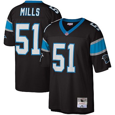Men's Mitchell & Ness Sam Mills Black Carolina Panthers Legacy Replica Jersey
