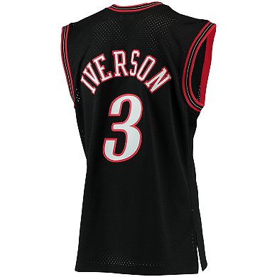 Men's Mitchell & Ness Allen Iverson Black Philadelphia 76ers Big & Tall Hardwood Classics Jersey