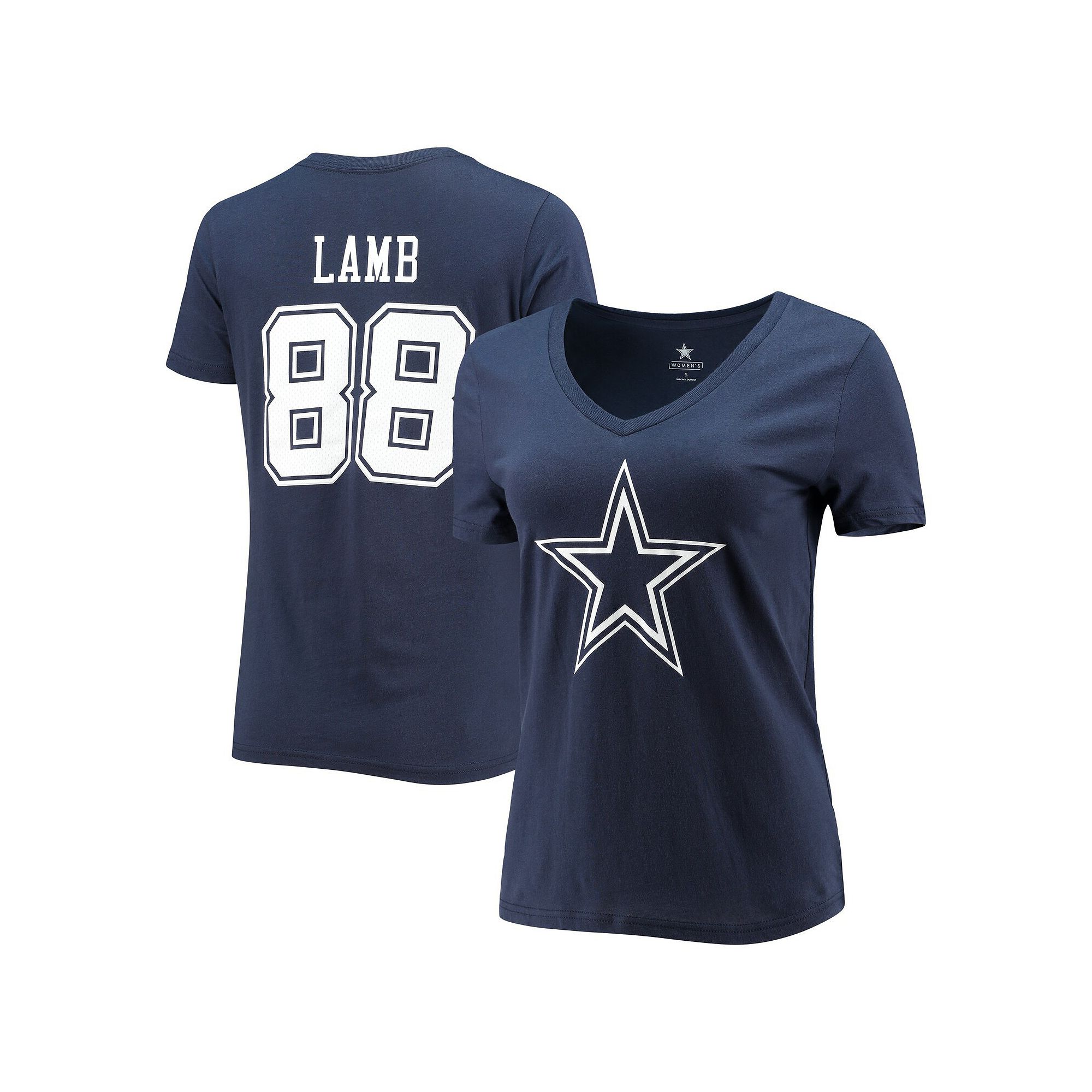 Womens Fanatics Branded CeeDee Lamb Navy Dallas Cowboys Player Icon Name &