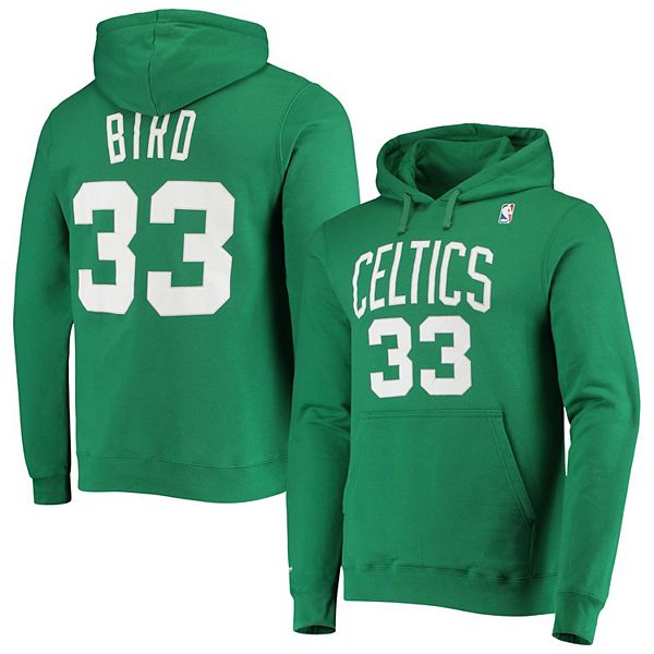 Men's Mitchell & Ness Larry Bird Kelly Green Boston Celtics Hardwood  Classics Name & Number Pullover Hoodie