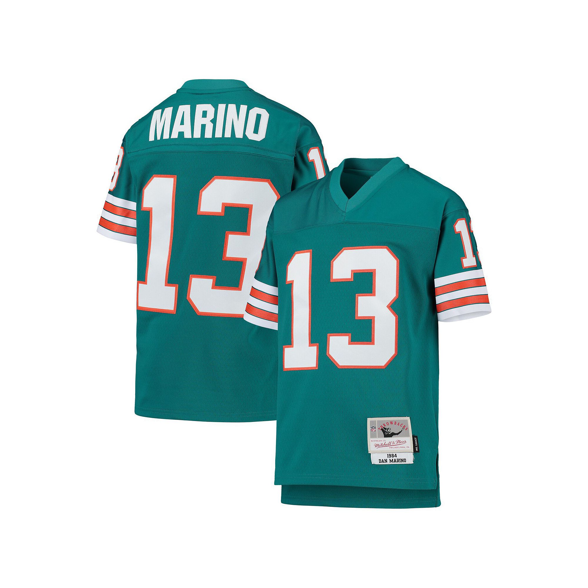 Youth Mitchell & Ness Dan Marino Aqua Miami Dolphins 1984 Legacy Retired Pl