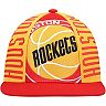 Men's Mitchell & Ness Red Houston Rockets Hardwood Classics Big Face Callout Snapback Hat