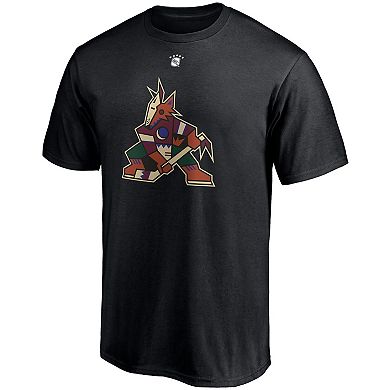 Men's Fanatics Branded Keith Tkachuk Black Arizona Coyotes Authentic Stack Retired Player Nickname & Number T-Shirt