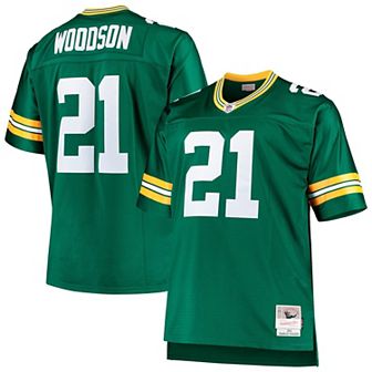 Men's Mitchell & Ness Charles Woodson Green Green Bay Packers Big & Tall 2010 Retired Player Replica Jersey