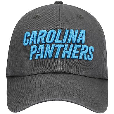 Men's '47 Charcoal Carolina Panthers Clean Up Script Adjustable Hat