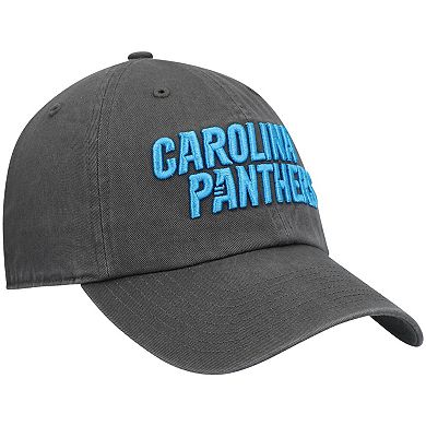 Men's '47 Charcoal Carolina Panthers Clean Up Script Adjustable Hat