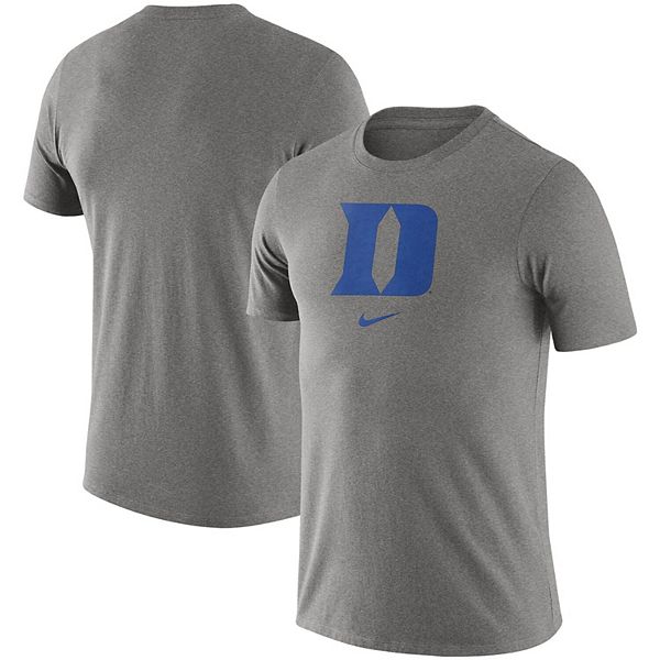 Men's Nike Heathered Gray Duke Blue Devils Essential Logo T-Shirt