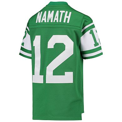 Youth Mitchell & Ness Joe Namath Green New York Jets 1968 Legacy Retired Player Jersey