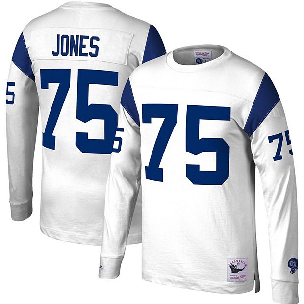 Men's Mitchell & Ness Deacon Jones White Los Angeles Rams Throwback Retired  Player Name & Number