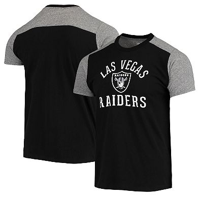 Men's Majestic Threads Black/Gray Las Vegas Raiders Field Goal Slub T-Shirt