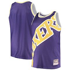 Women's Mitchell & Ness Magic Johnson Gold Los Angeles Lakers 1984 Hardwood Classics Crop Player Tank Top