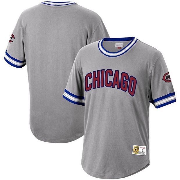 Men's Mitchell & Ness Gray Chicago Cubs Cooperstown Collection Wild Pitch  Jersey T-Shirt