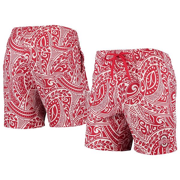 Men's Colosseum Scarlet Ohio State Buckeyes Biff Swim Shorts