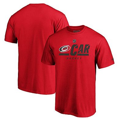 Men's Fanatics Branded Red Carolina Hurricanes Authentic Pro Core Secondary Logo T-Shirt