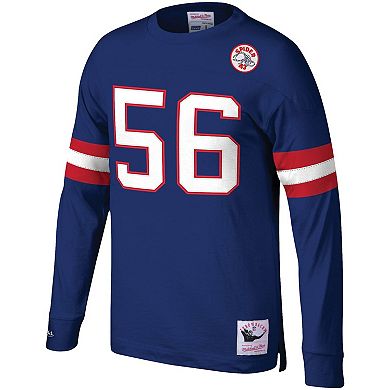 Men's Mitchell & Ness Lawrence Taylor Royal New York Giants Throwback Retired Player Name & Number Long Sleeve Top