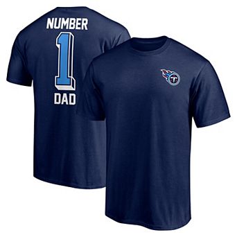 Men's Fanatics Branded Navy Tennessee Titans #1 Dad T-Shirt