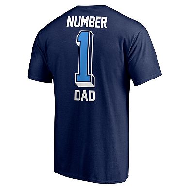 Men's Fanatics Branded Navy Tennessee Titans #1 Dad T-Shirt