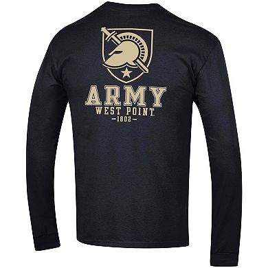 Men's Champion Black Army Black Knights Team Stack Long Sleeve T-Shirt