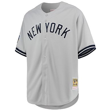 Men's Mitchell & Ness Derek Jeter Gray New York Yankees 1998 Cooperstown Collection Road Authentic Jersey