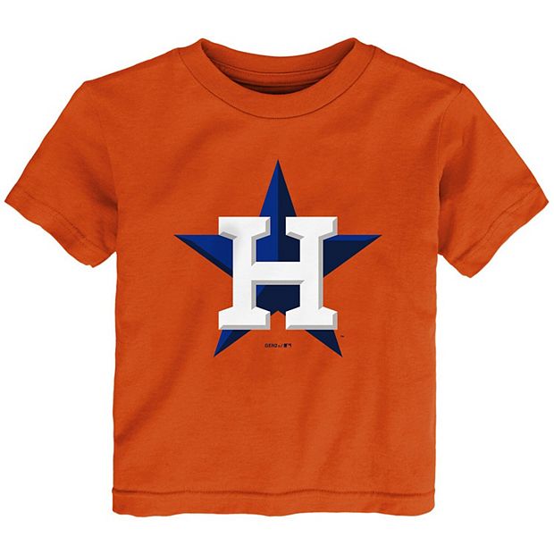 Toddler Orange Houston Astros Team Crew Primary Logo T-Shirt