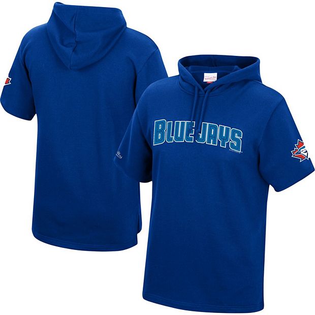 Men's Mitchell & Ness Royal Toronto Blue Jays Cooperstown Collection  Gameday Short Sleeve Pullover Hoodie