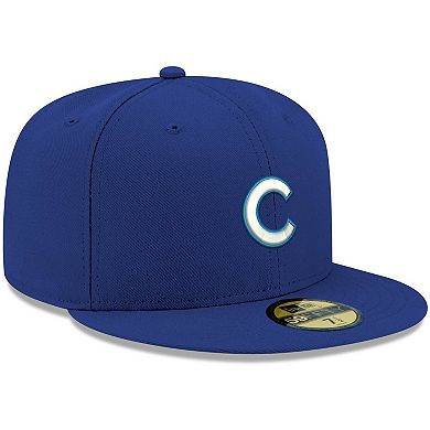 Men's New Era Royal Chicago Cubs White Logo 59FIFTY Fitted Hat