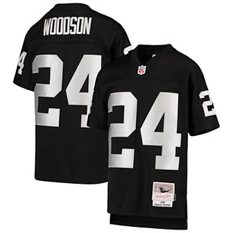 Youth Mitchell & Ness Charles Woodson Black Las Vegas Raiders 1998 Legacy Retired Player Jersey